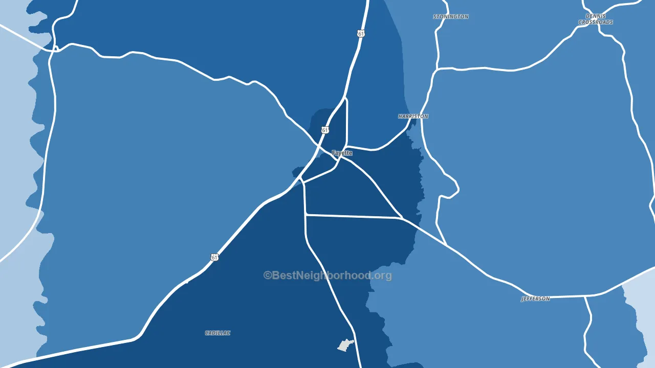 39069, MS block-group political-lean map