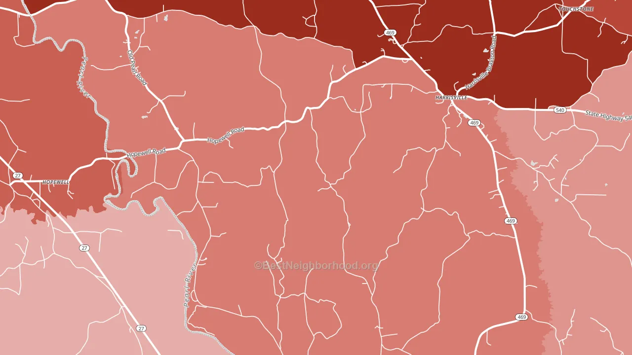 39082, MS block-group political-lean map