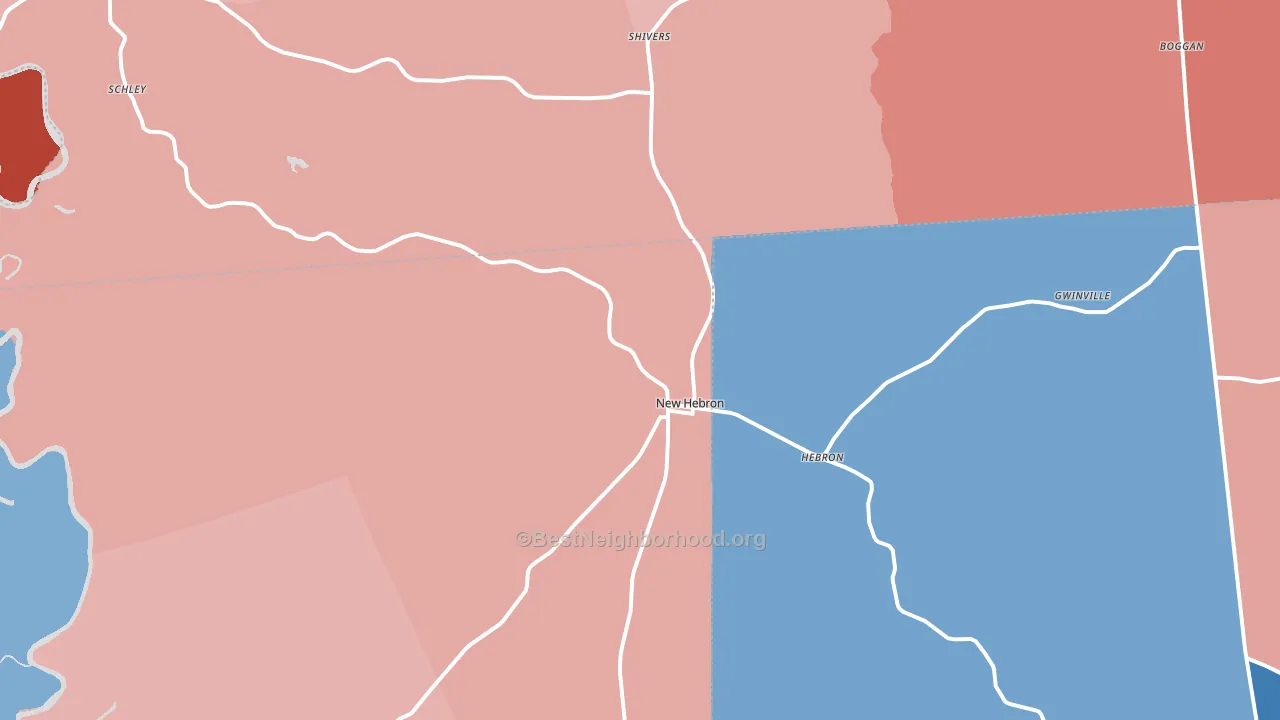 39140, MS block-group political-lean map