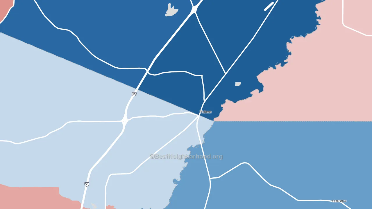 39146, MS block-group political-lean map