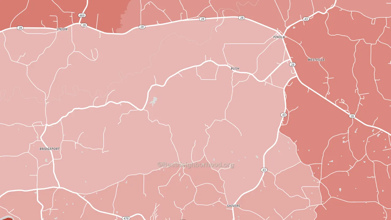 39149, MS block-group political-lean map