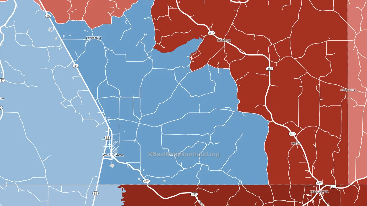 39189, MS block-group political-lean map