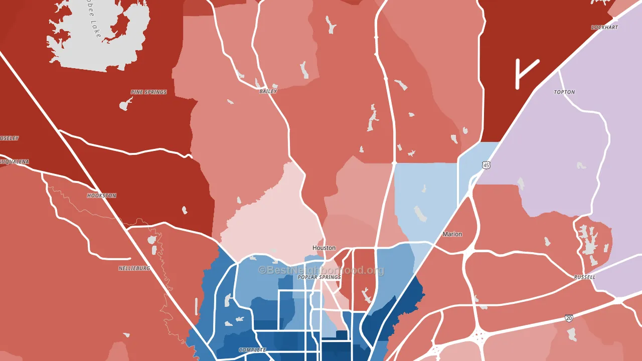 39305, MS block-group political-lean map