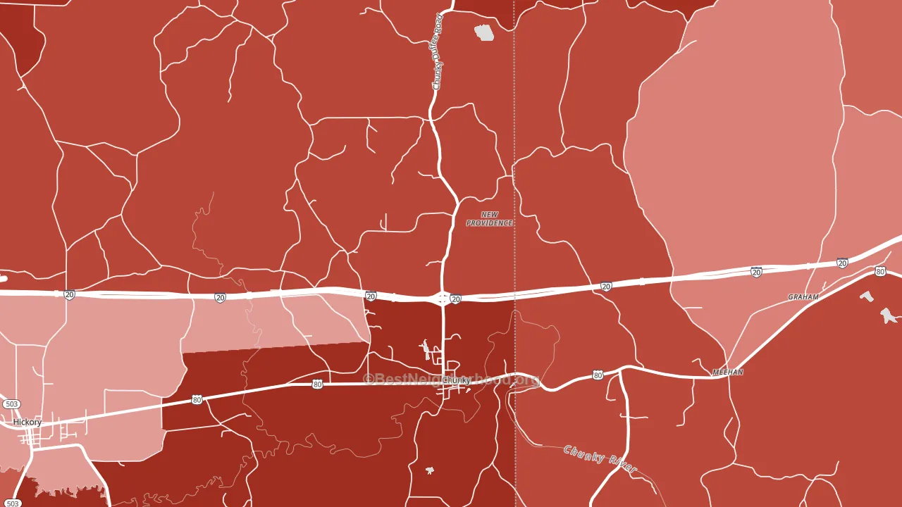 39323, MS block-group political-lean map