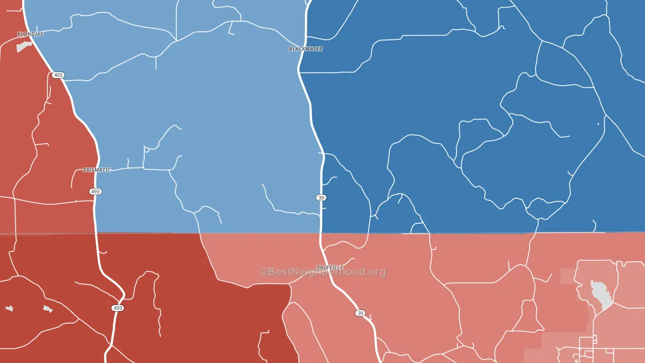 39326, MS block-group political-lean map