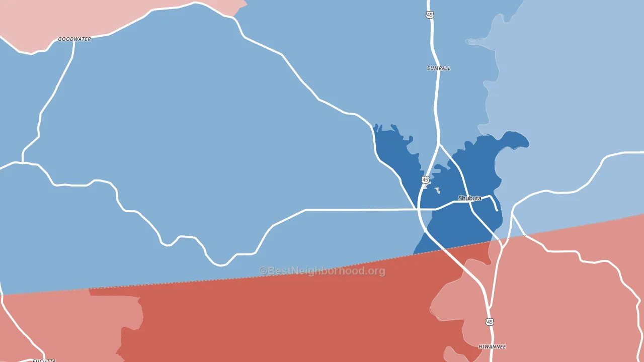 39360, MS block-group political-lean map
