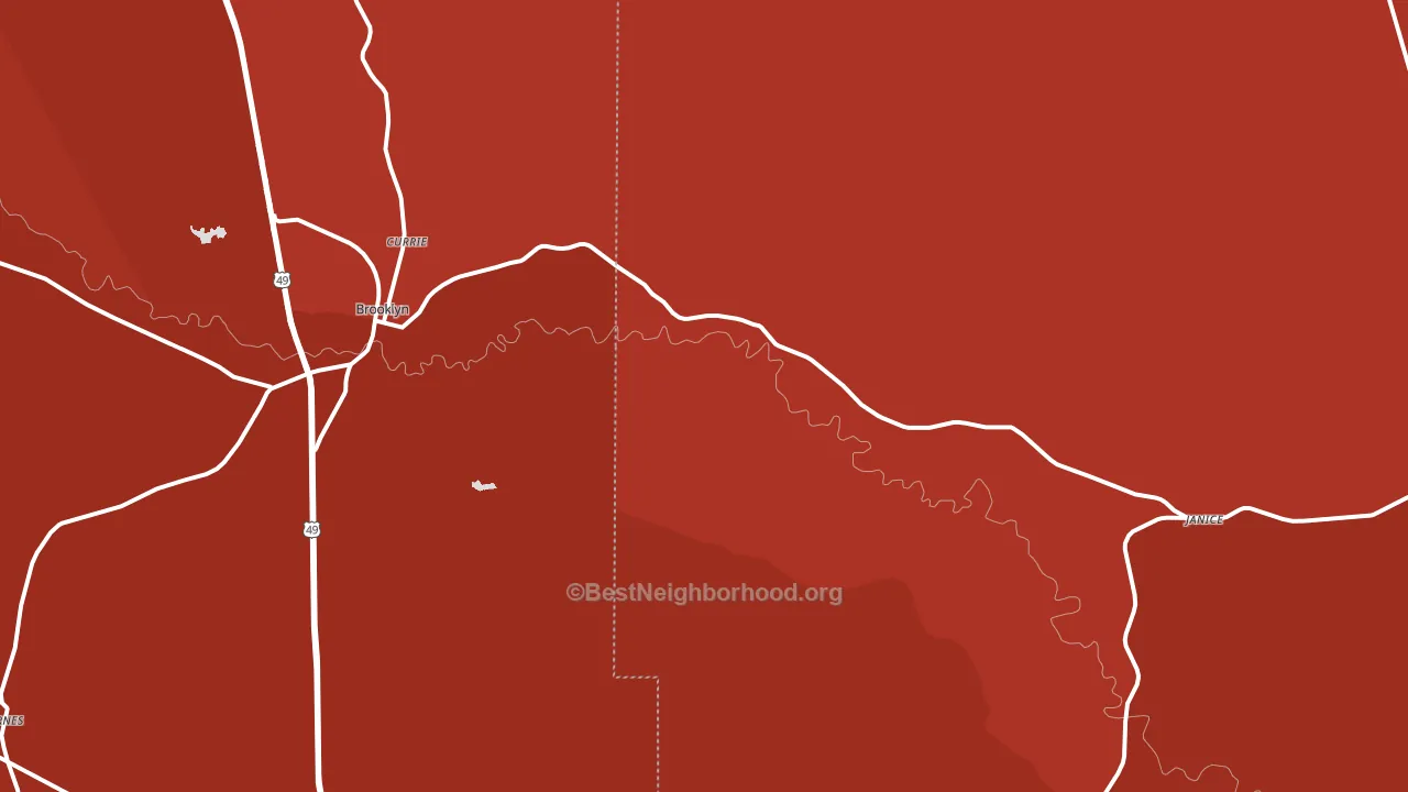 39425, MS block-group political-lean map