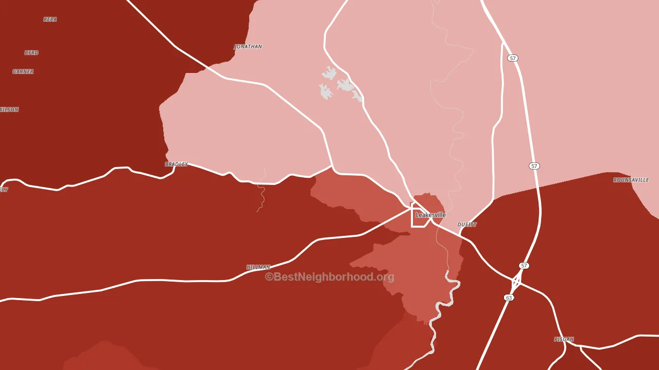 39451, MS block-group political-lean map