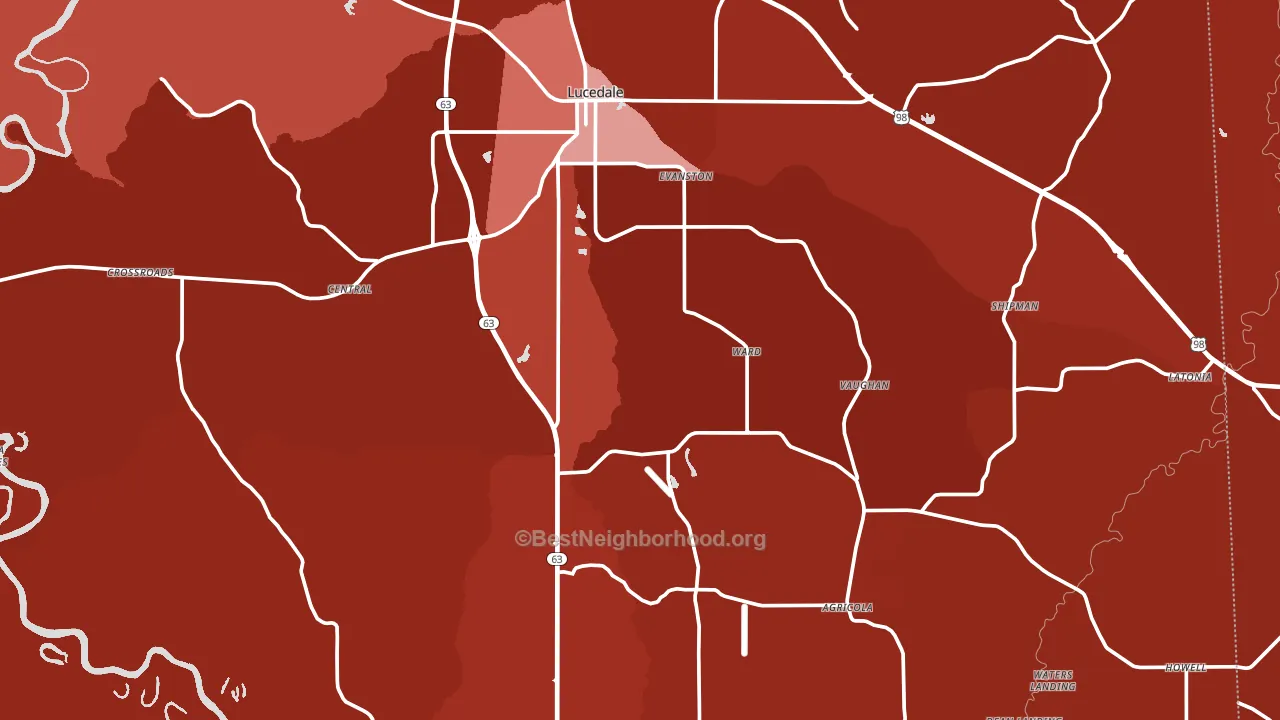 39452, MS block-group political-lean map