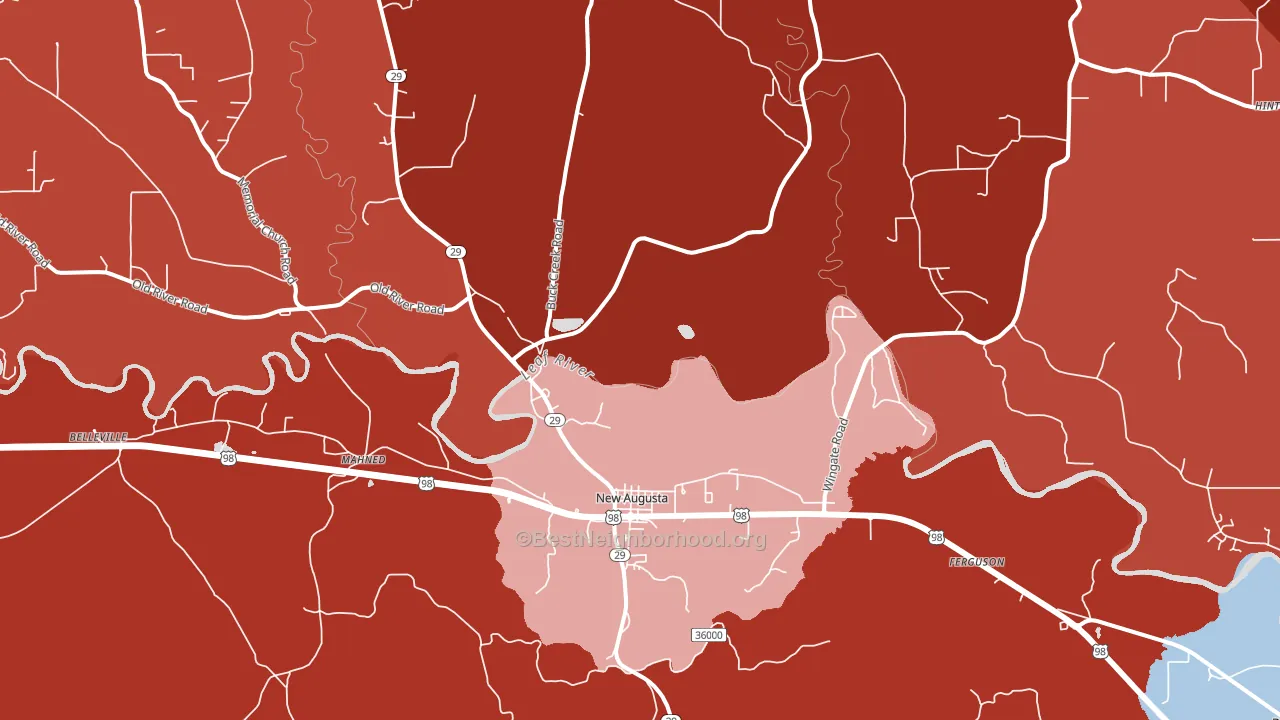 39462, MS block-group political-lean map