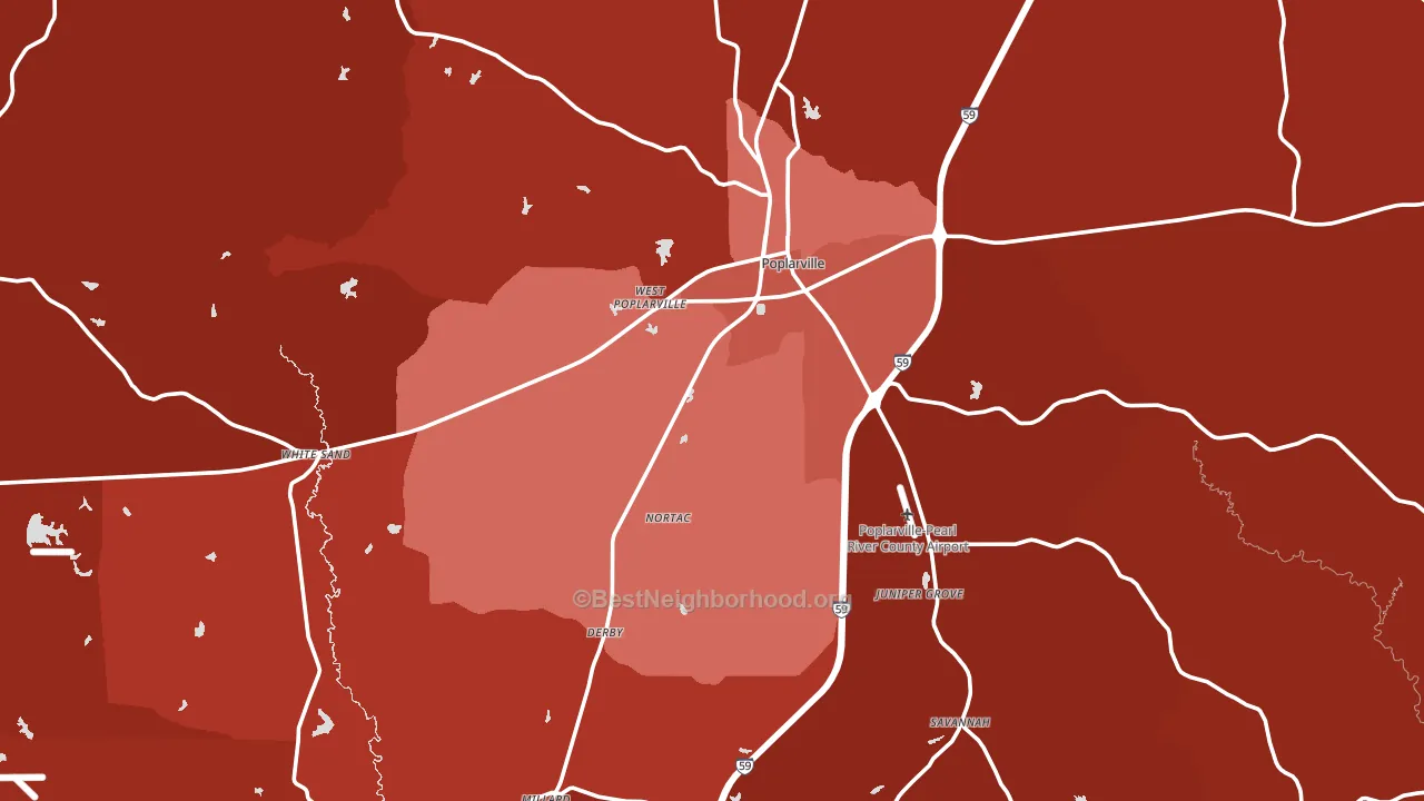 39470, MS block-group political-lean map