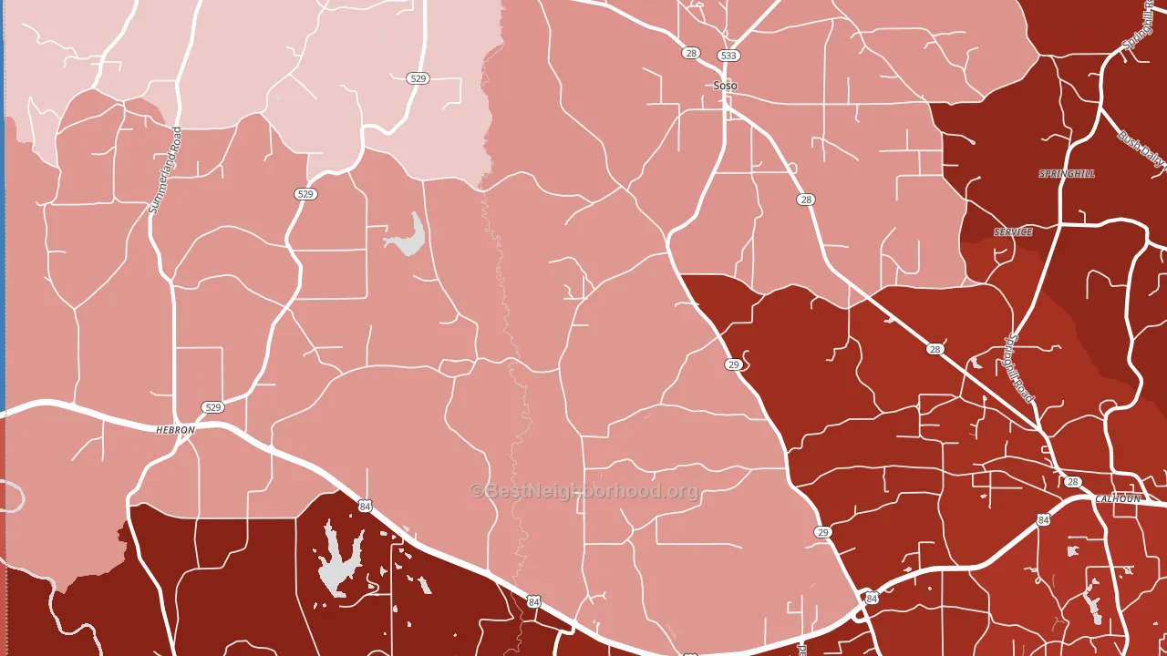 39480, MS block-group political-lean map