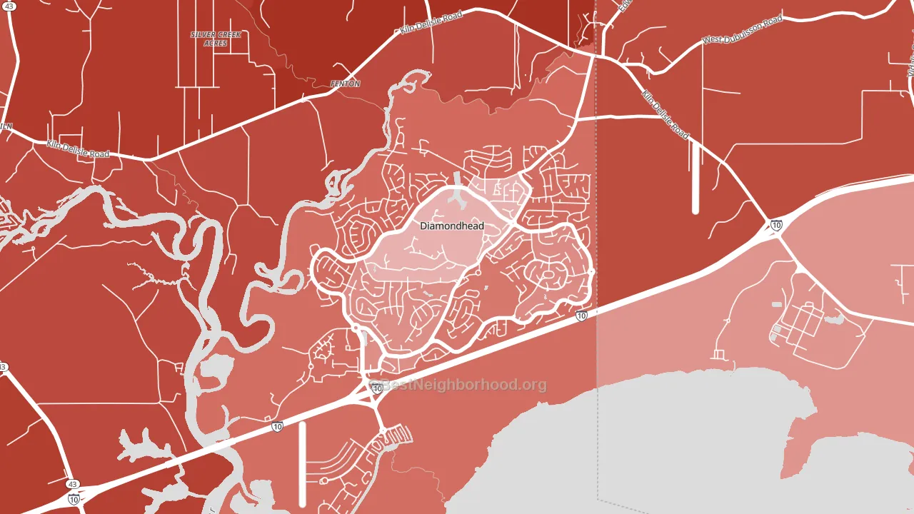 39525, MS block-group political-lean map