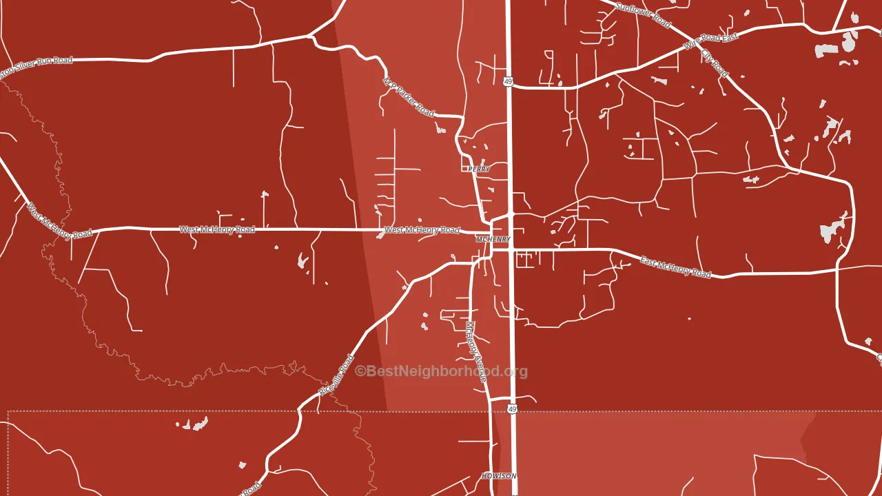 39561, MS block-group political-lean map