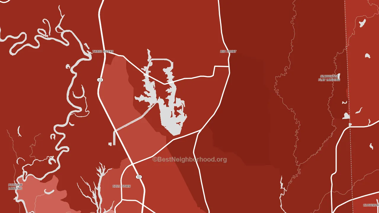 39562, MS block-group political-lean map