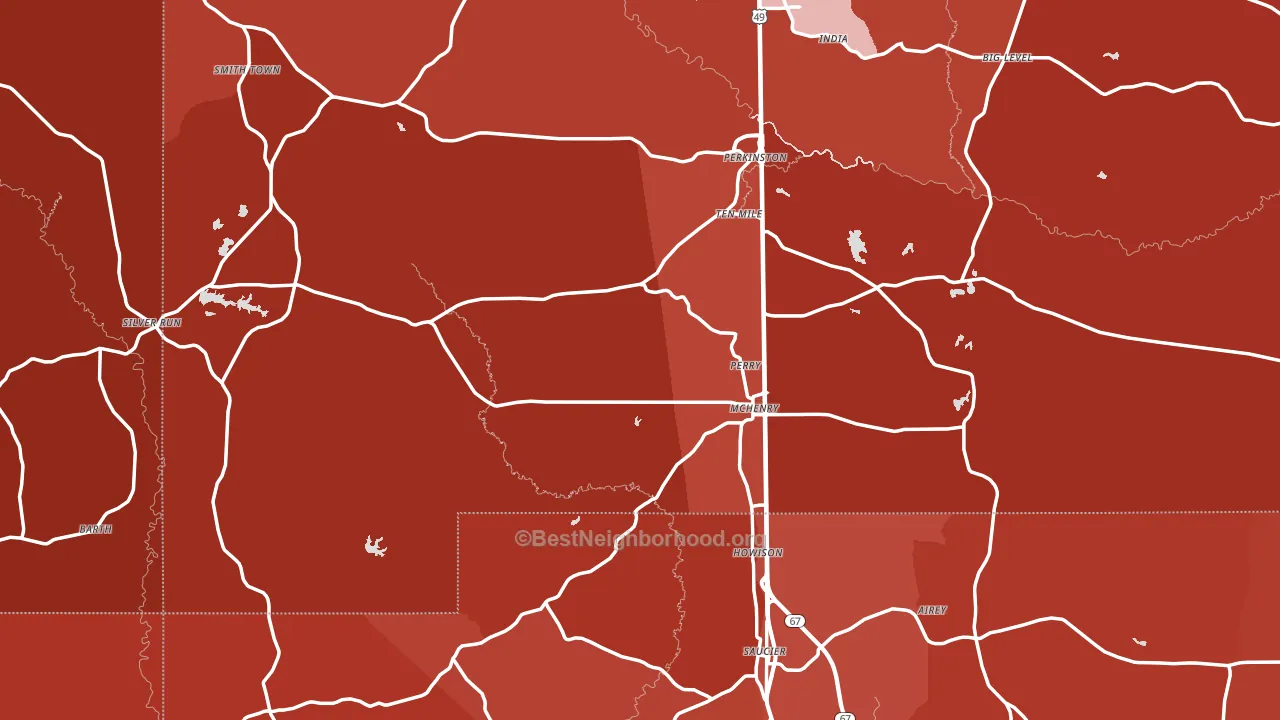 39573, MS block-group political-lean map