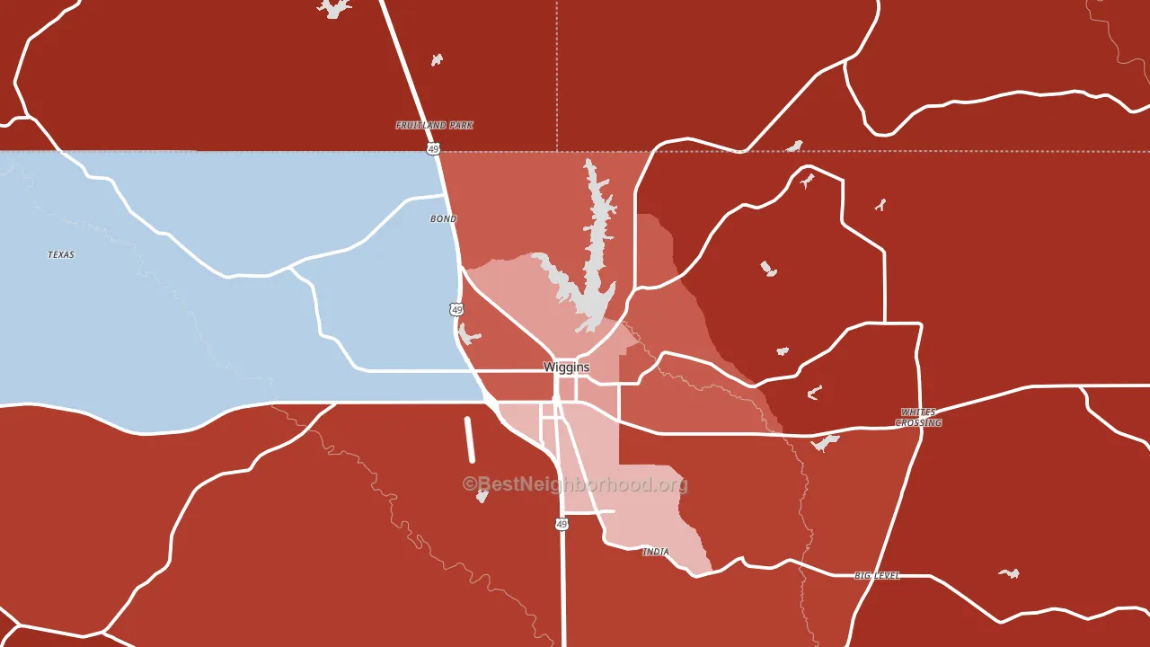 39577, MS block-group political-lean map