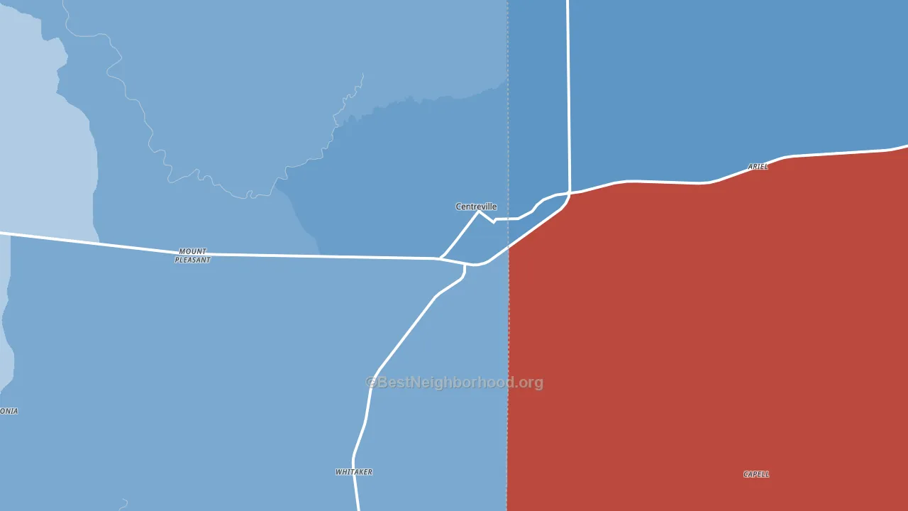 39631, MS block-group political-lean map
