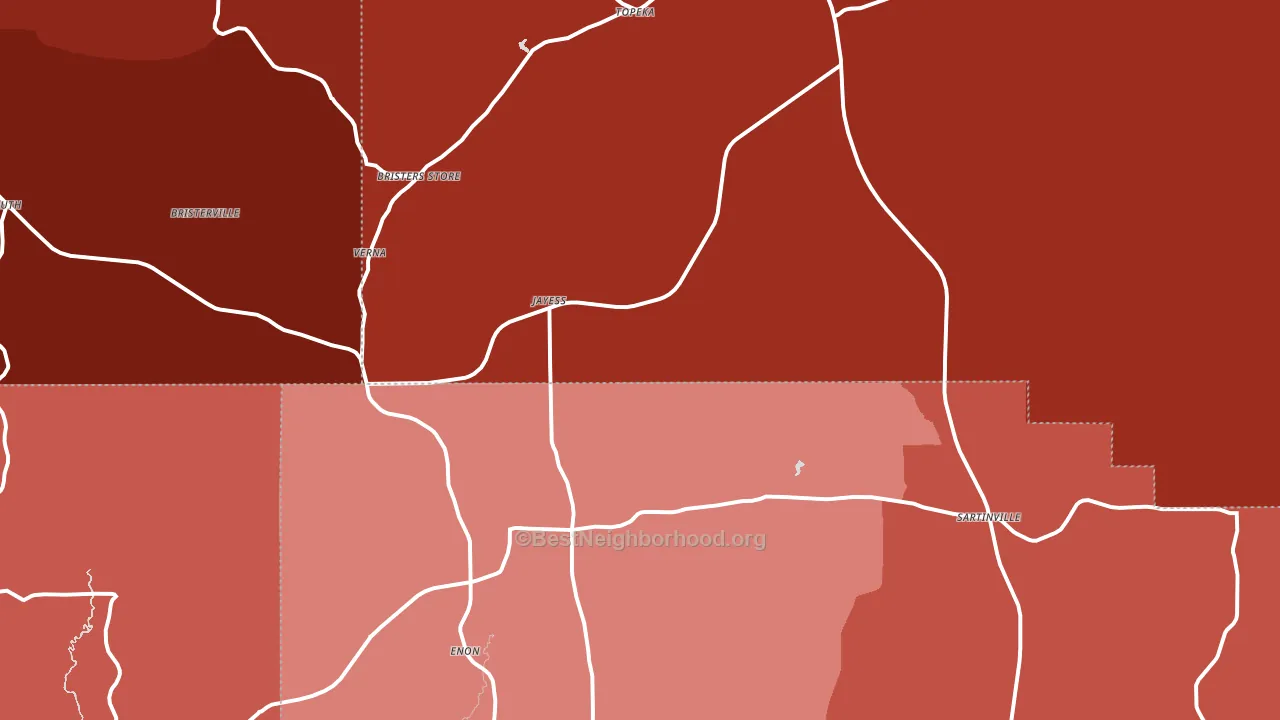 39641, MS block-group political-lean map