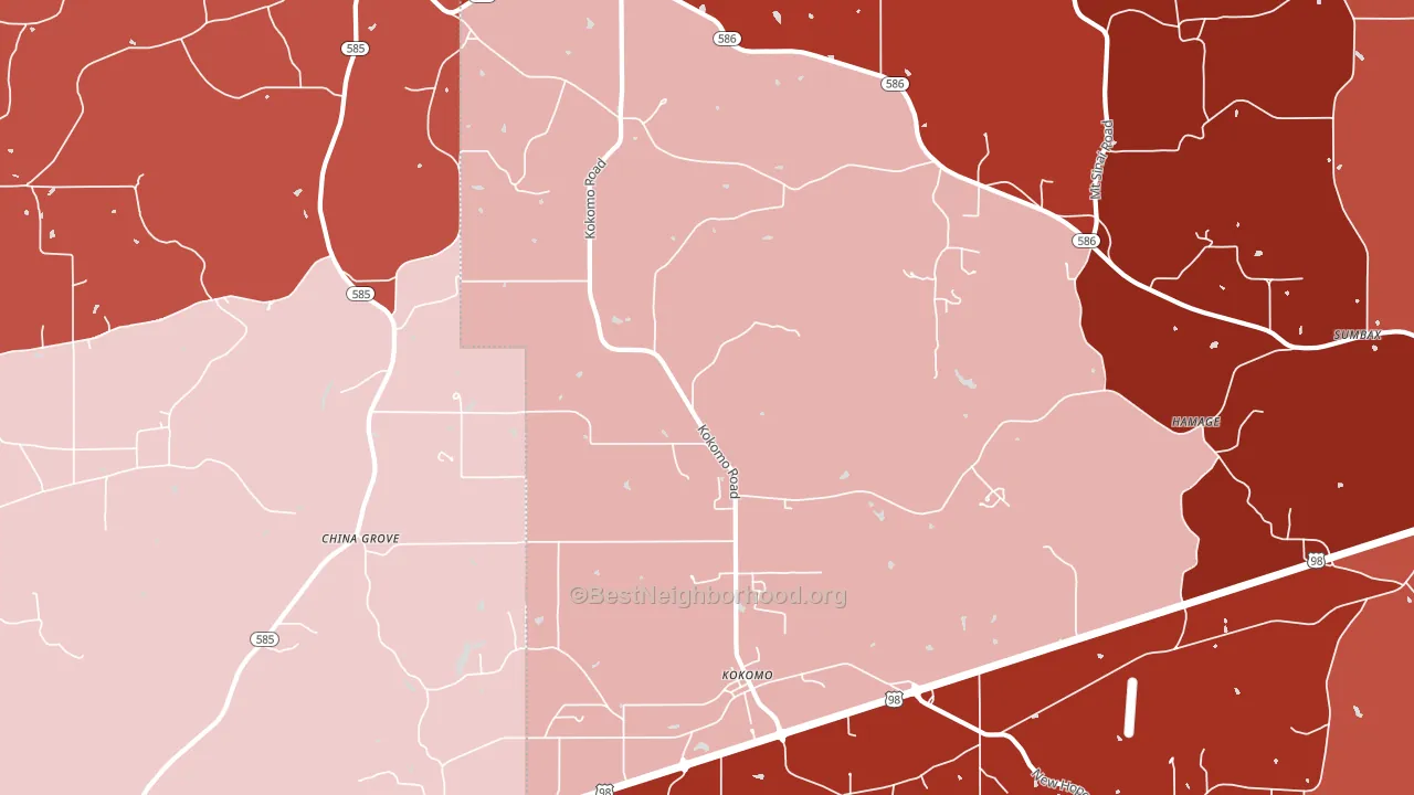 39643, MS block-group political-lean map