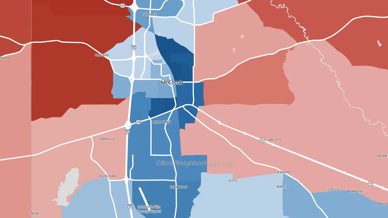 39648, MS block-group political-lean map