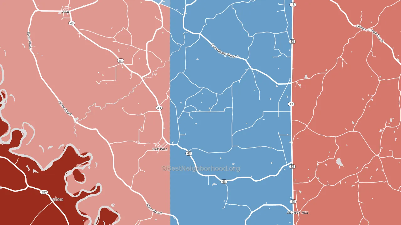 39656, MS block-group political-lean map