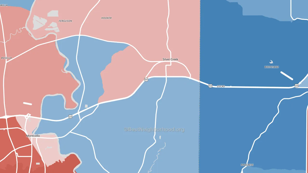 39663, MS block-group political-lean map
