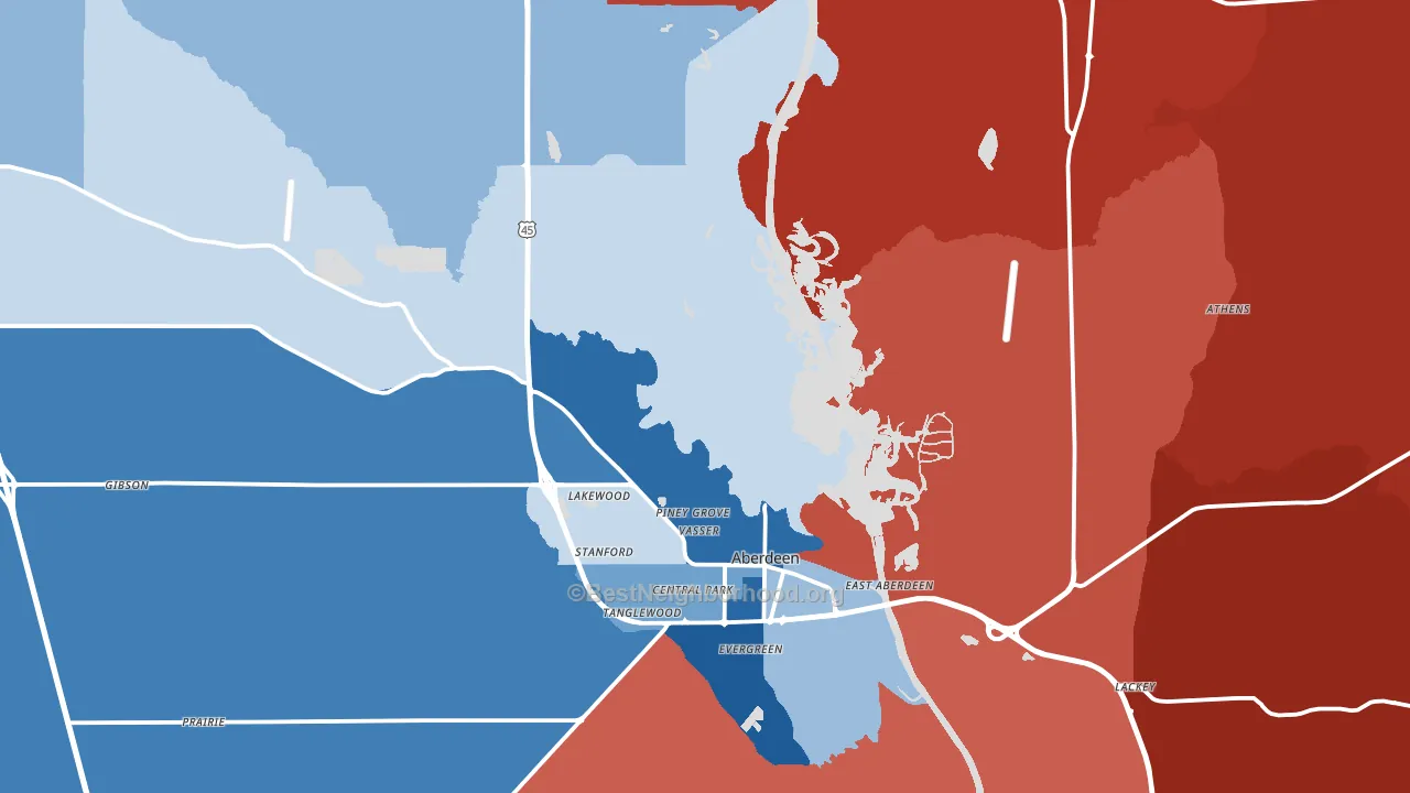 39730, MS block-group political-lean map