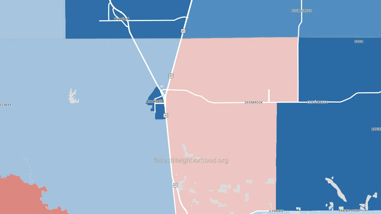 39739, MS block-group political-lean map