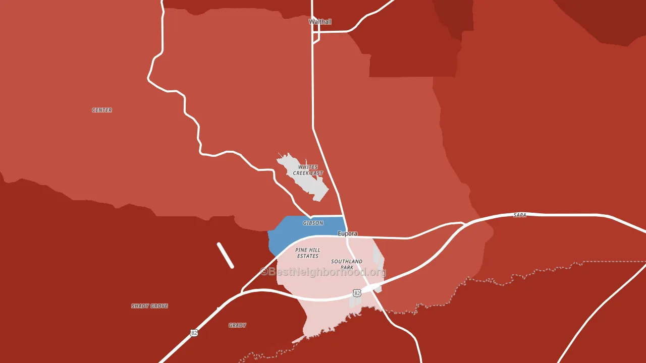 39744, MS block-group political-lean map