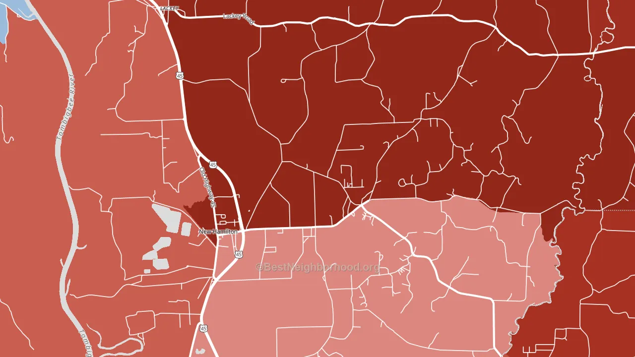 39746, MS block-group political-lean map
