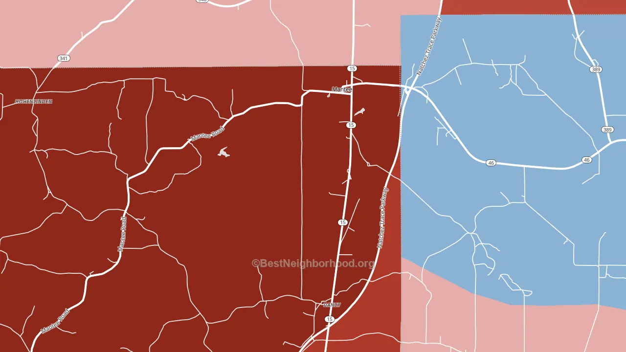 39751, MS block-group political-lean map