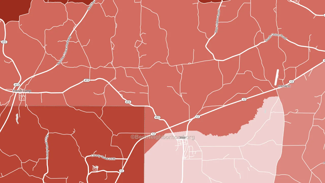 39772, MS block-group political-lean map