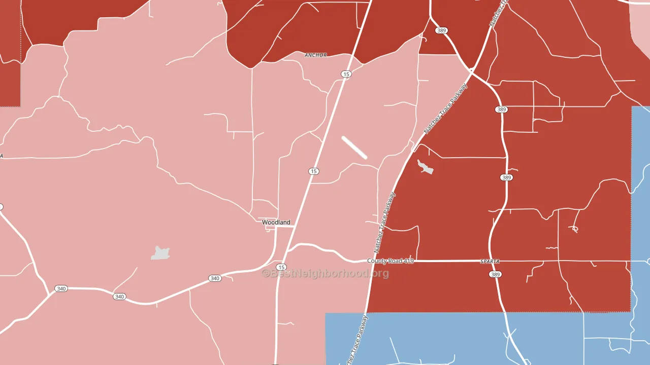 39776, MS block-group political-lean map