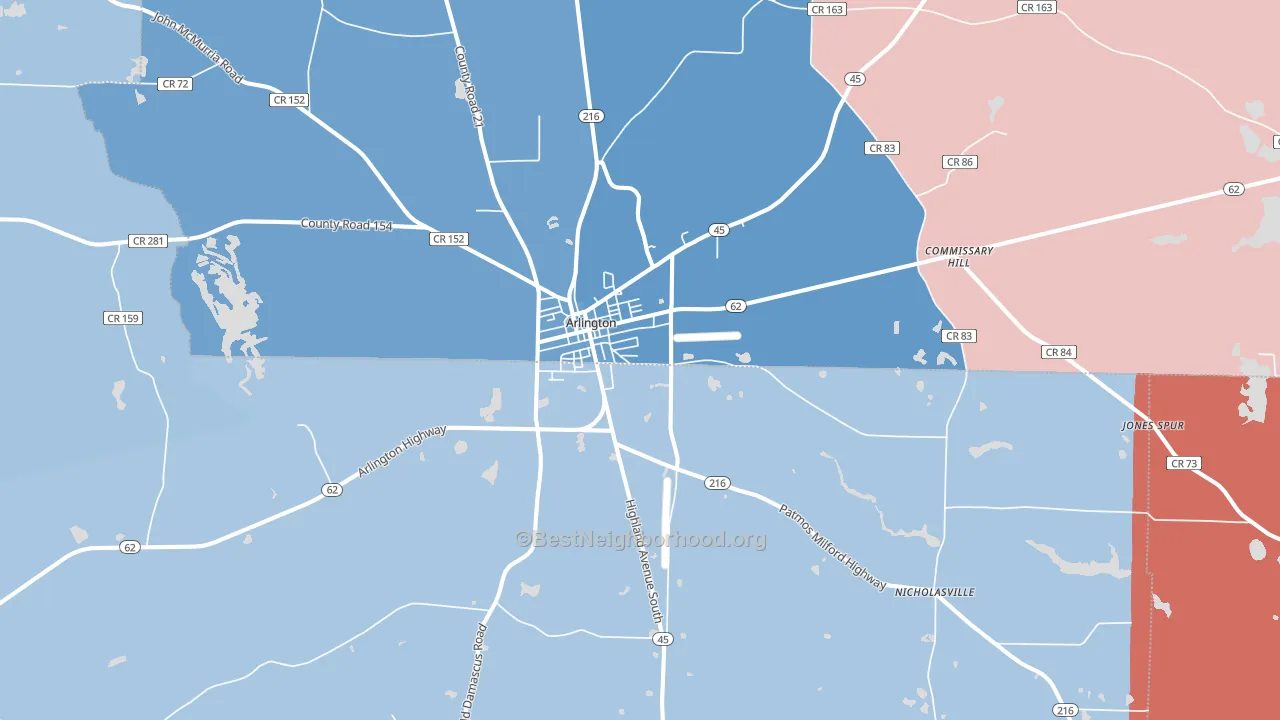 39813, GA block-group political-lean map