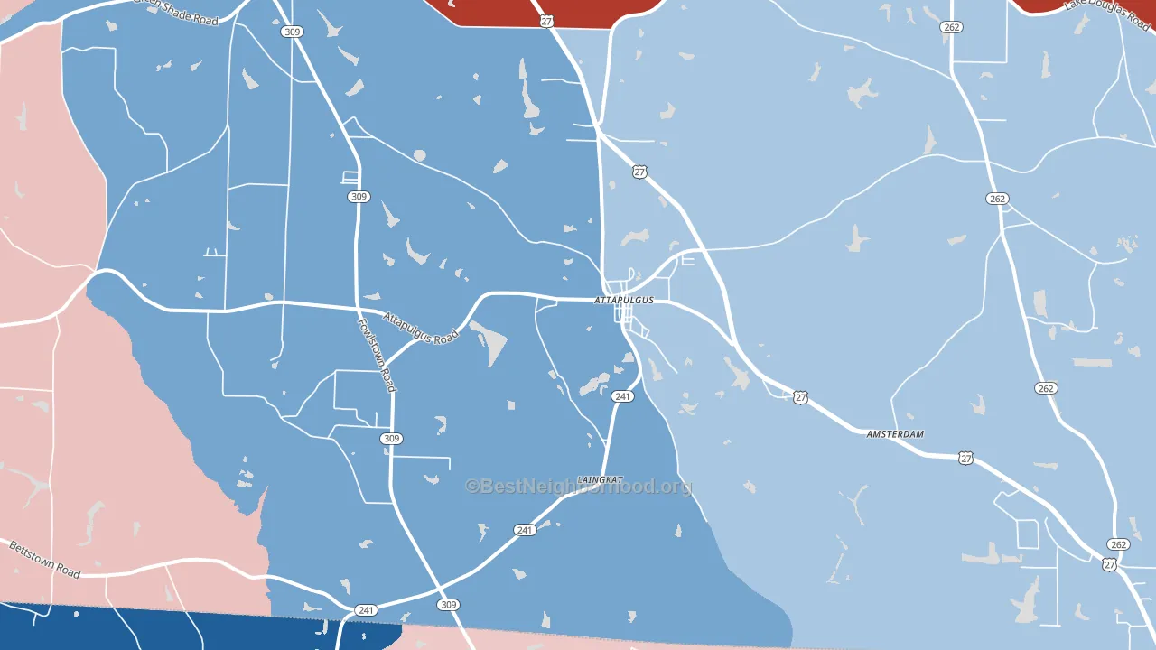 39815, GA block-group political-lean map