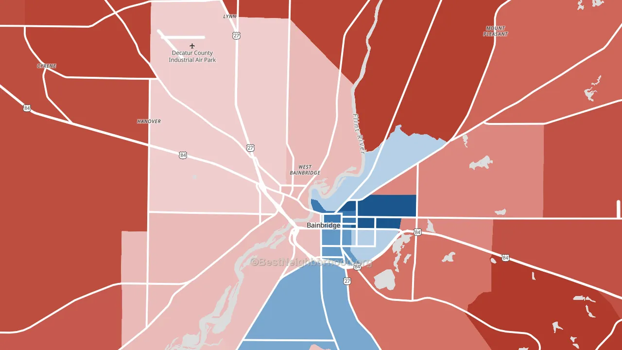 39817, GA block-group political-lean map