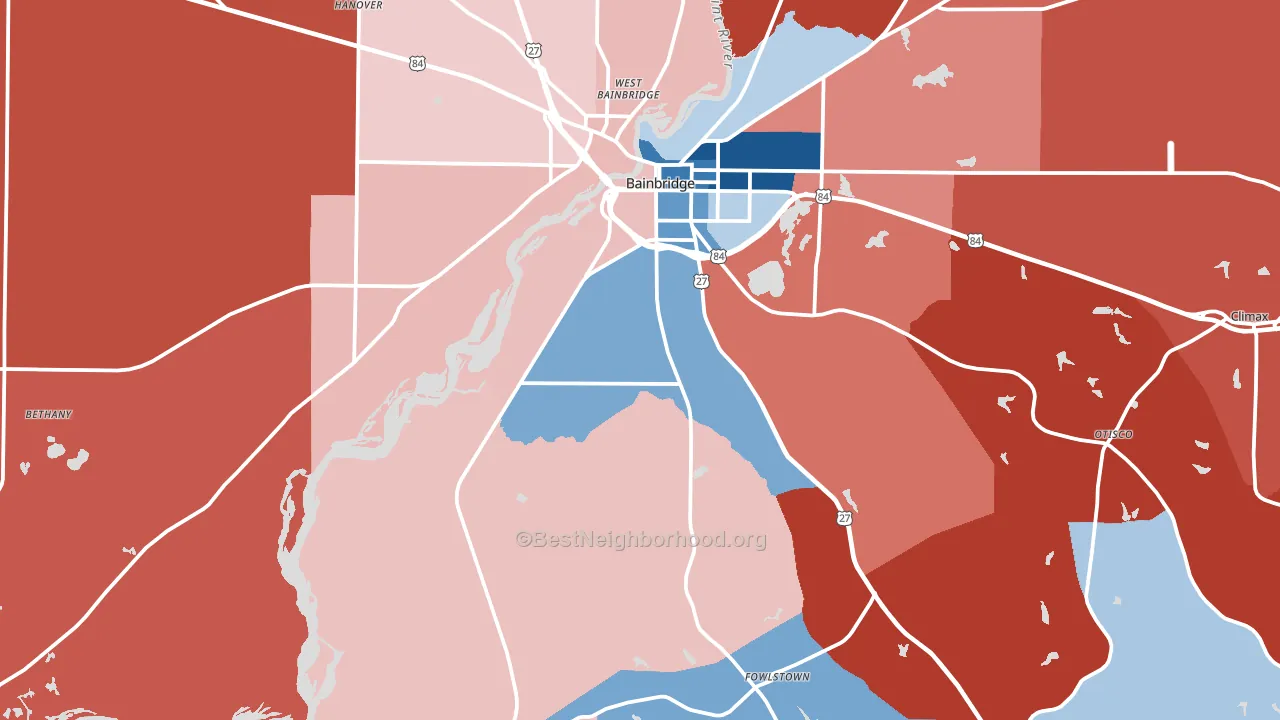 39819, GA block-group political-lean map