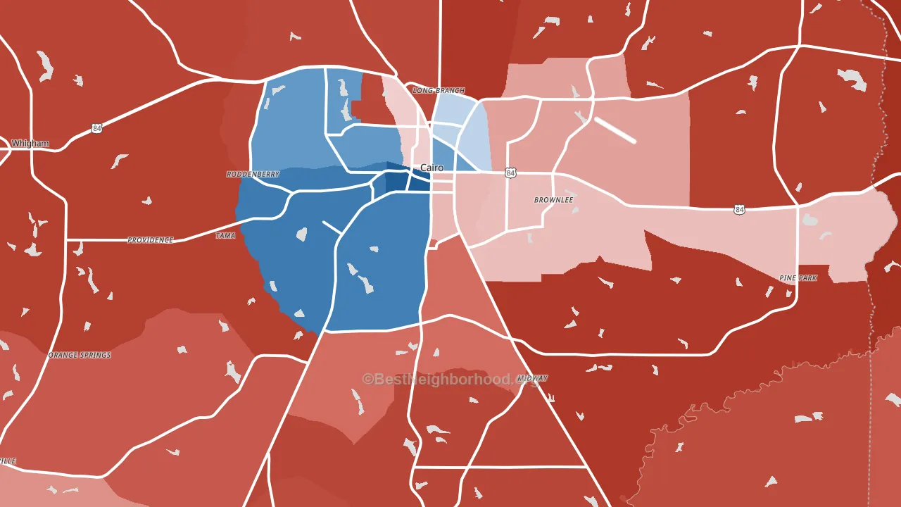 39828, GA block-group political-lean map