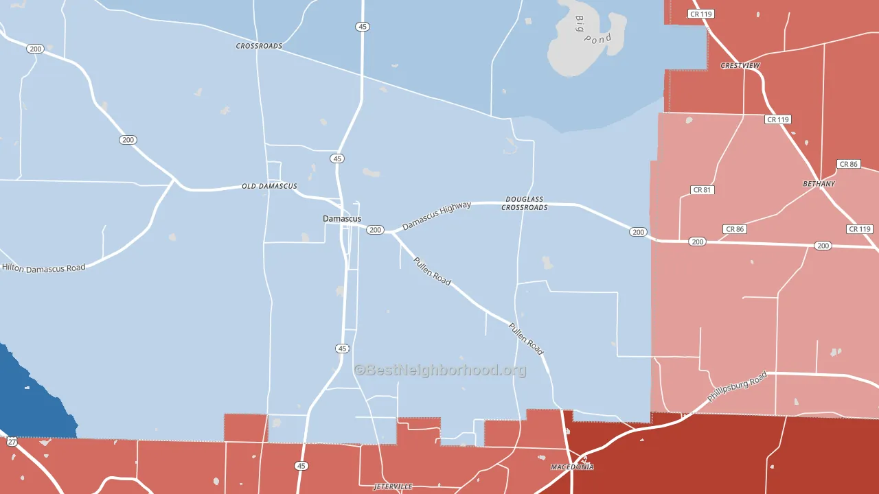 39841, GA block-group political-lean map