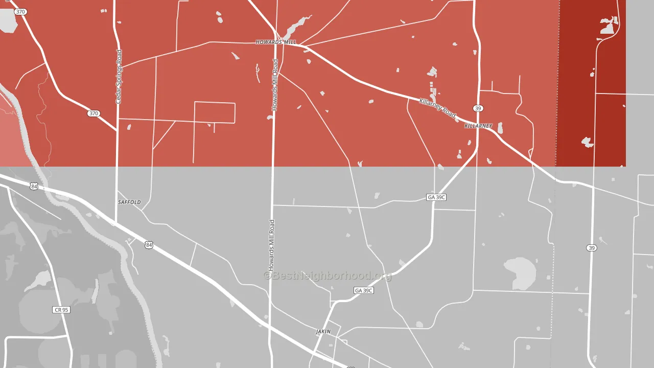 39861, GA block-group political-lean map