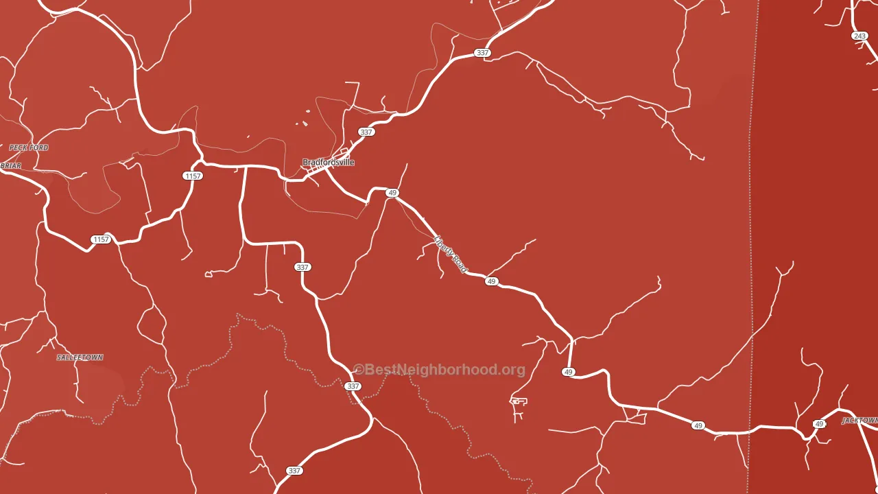 40009, KY block-group political-lean map