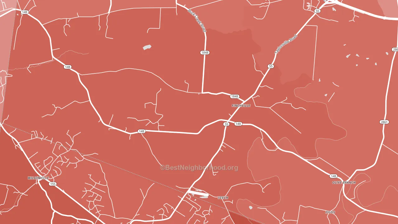 40022, KY block-group political-lean map