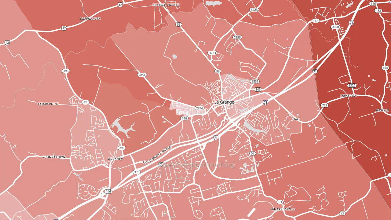 40031, KY block-group political-lean map