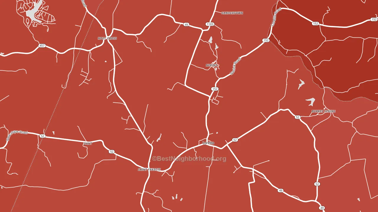 40037, KY block-group political-lean map