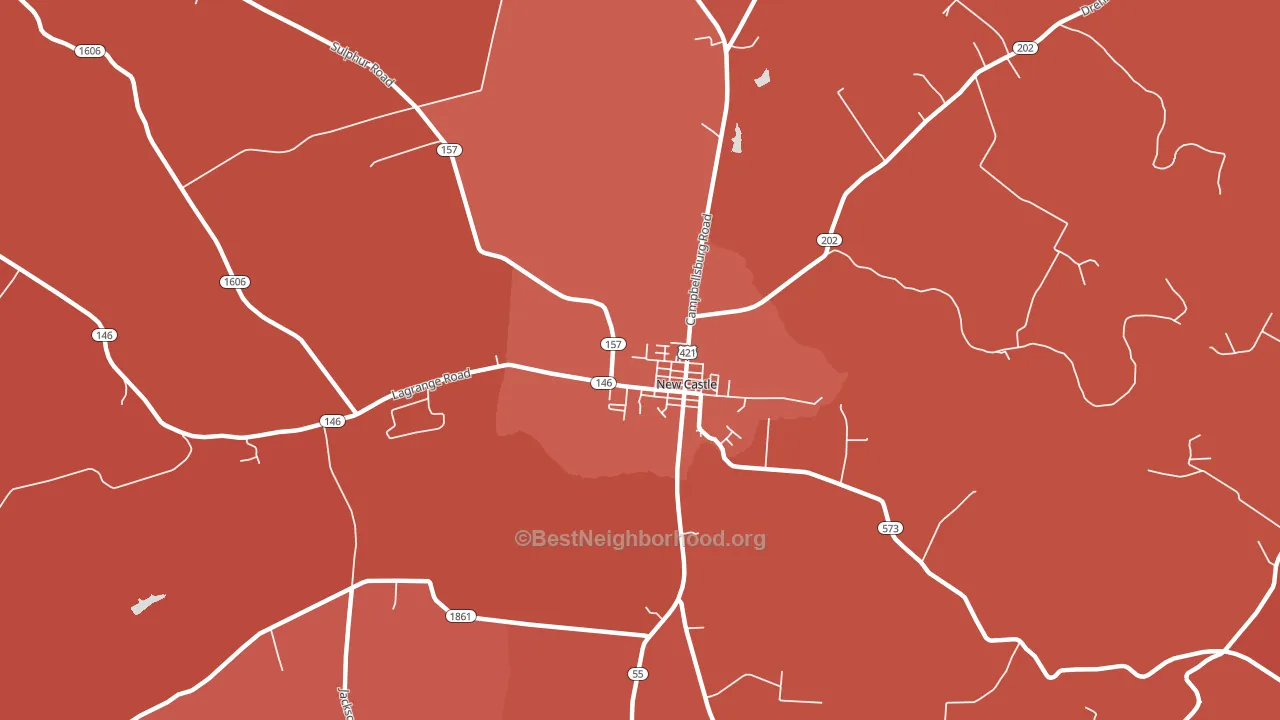 40050, KY block-group political-lean map