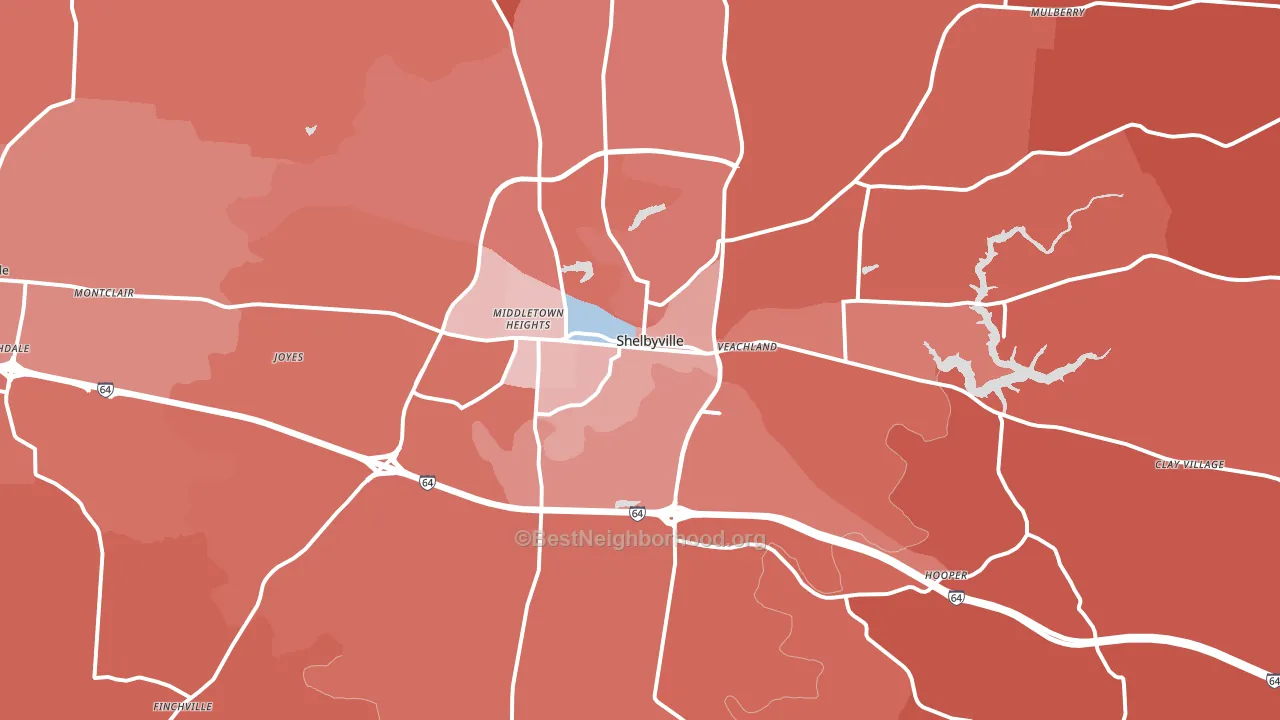 40065, KY block-group political-lean map