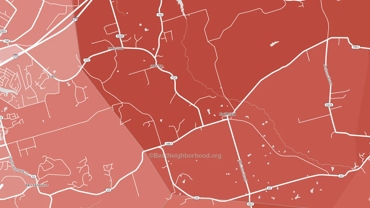 40068, KY block-group political-lean map