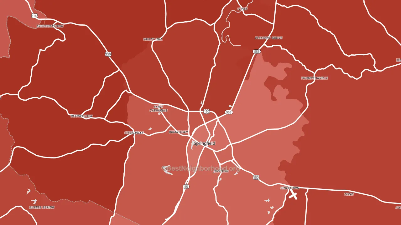 40069, KY block-group political-lean map