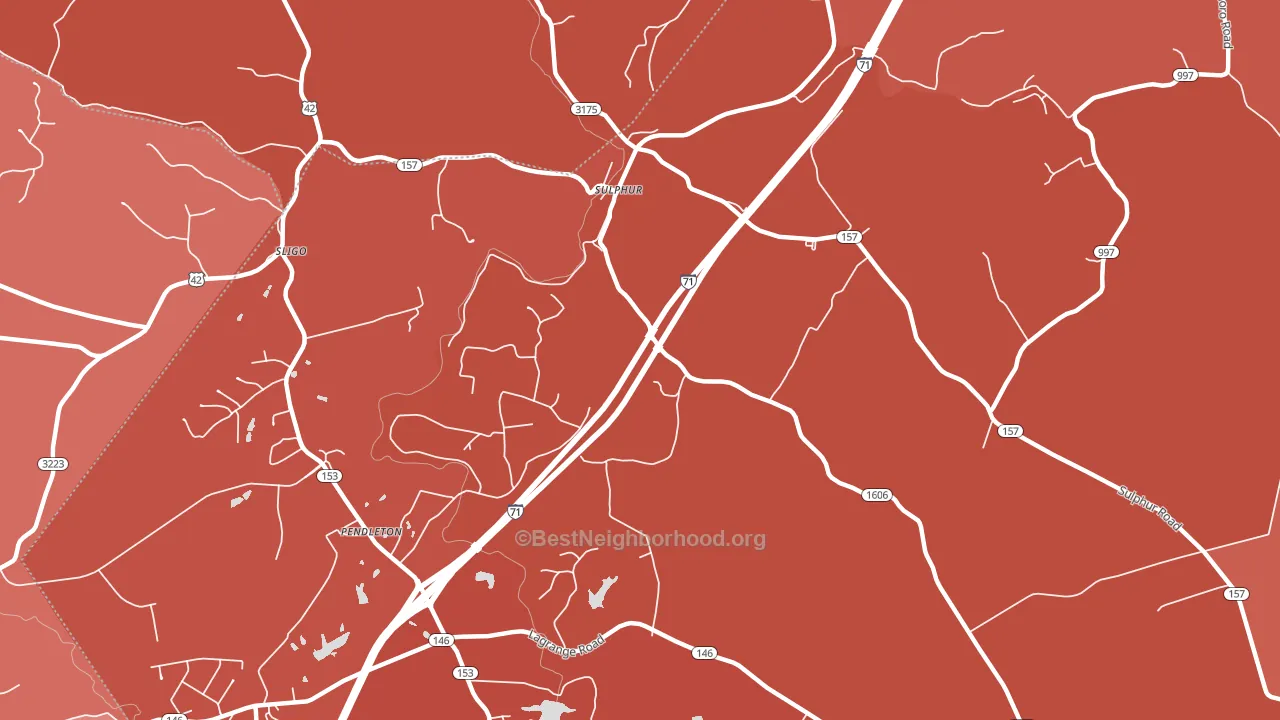 40070, KY block-group political-lean map